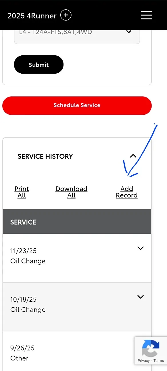2025 4runner 6th gen Do you change your own oil or have Toyota service center do it? Screenshot_20251124_194843_Chrom