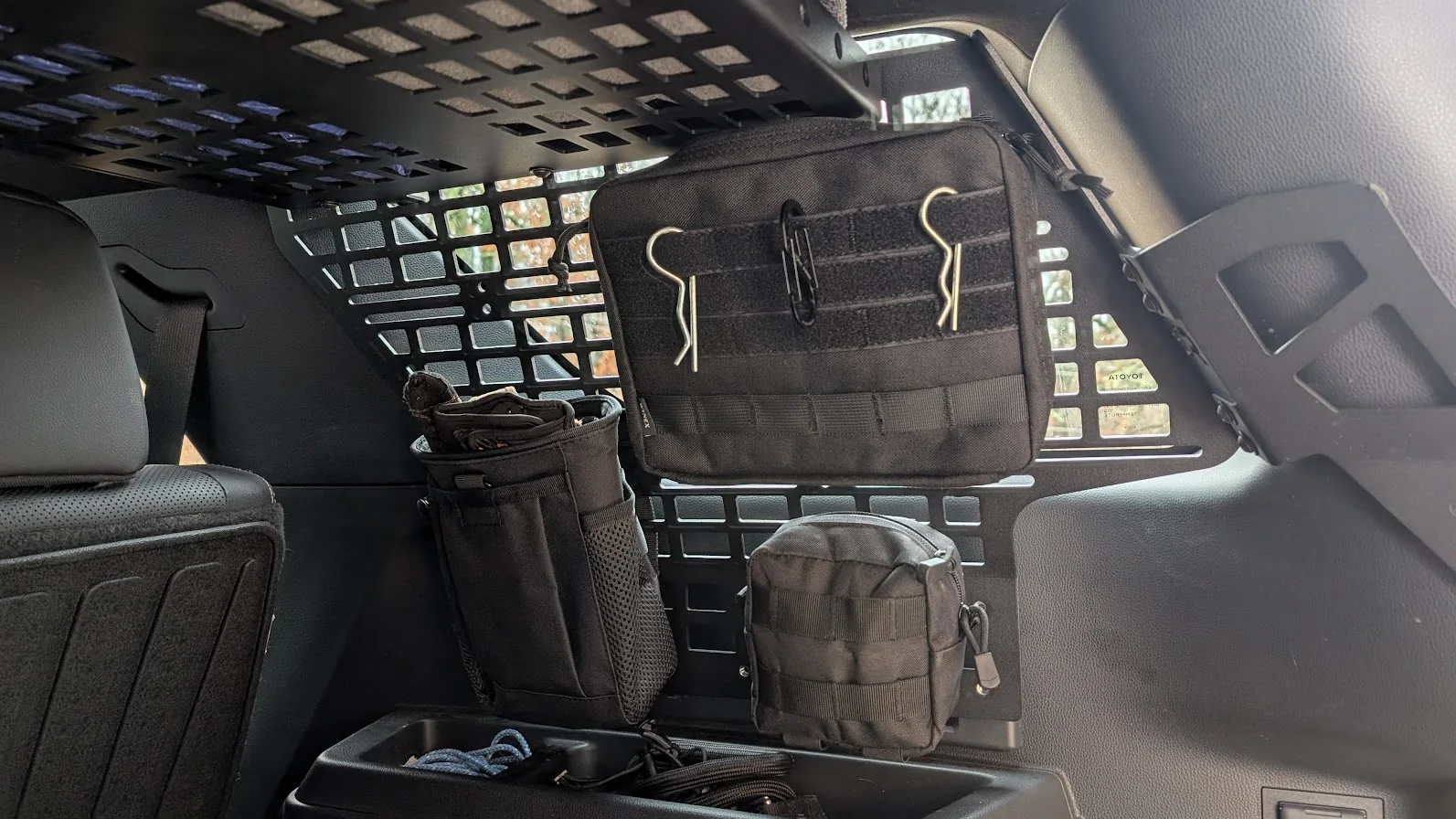 2025 4runner 6th gen Cali Raised Interior Molle Panels and Overhead Tray- Installed PXL_20251125_151633332