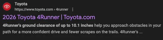 2025 4runner 6th gen 2026 Trailhunter questions Screenshot 2025-11-26 at 5.04.51 PM