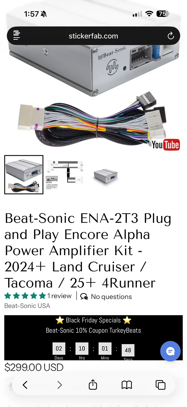 2025 4runner 6th gen 💥 Beat-Sonic Plug and Play Amplifier - 10% Off 💥 BF Special IMG_1990