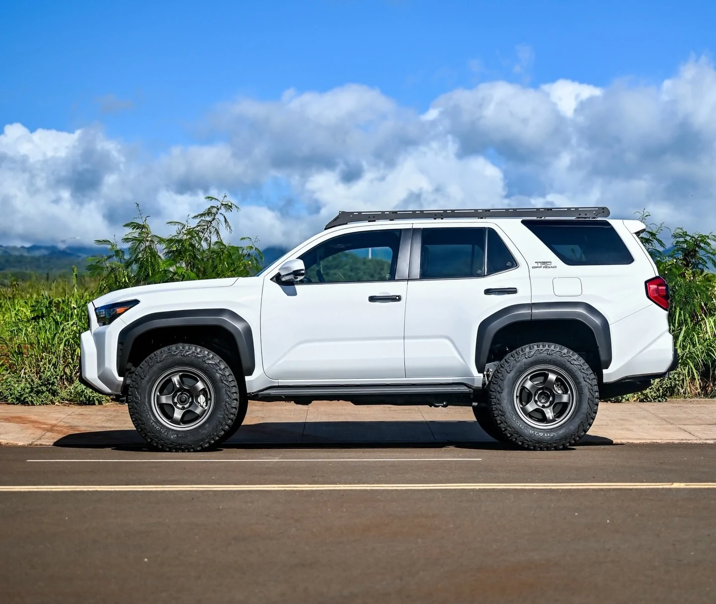 2025 4runner 6th gen ICE CAP WHITE Photos 4Runner 6th Gen (2025+) Eibach Pro Stage 2R Lift Kit (3%22 Inch) + Work Meisters S1 +18 Offset + MT Baja Boss AT 295: