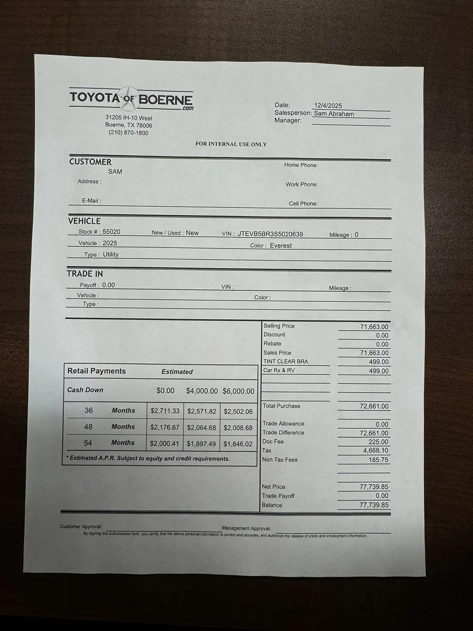 2025 4runner 6th gen 2025 / 2026 4Runner Search: Available Inventory Allocations List - MSRP vs List Price, VIN, ETA, Ship Status, Dealers, Hold Status imag