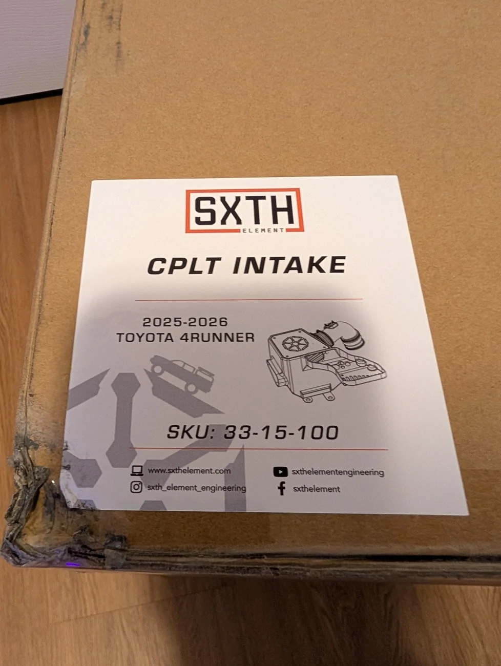 2025 4runner 6th gen SXTH Element Intake PXL_20251206_050439418