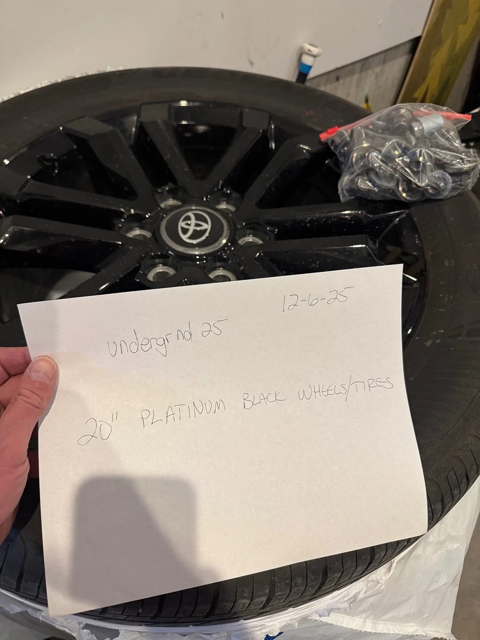 2025 4runner 6th gen Black 20” Platinum wheels $1200 IMG_1869