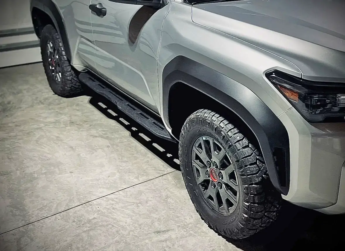 2025 4runner 6th gen OEM TRD black cast aluminum running boards installed on TRD Pro 25620-805fa1aebbd5e570590ce0f36b2a18af