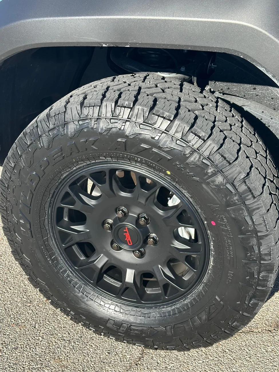 2025 4runner 6th gen Blue got new shoes: Falken 285/70/18 + TRD wheels installed on TRD ORP IMG_5266