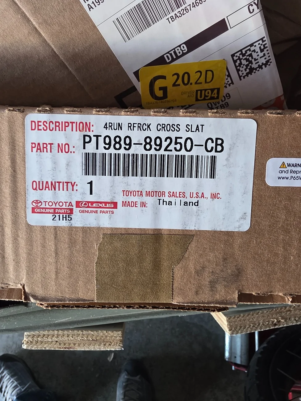 2025 4runner 6th gen Missing cross member bar in the ARB 3/4 roof rack 1000020407