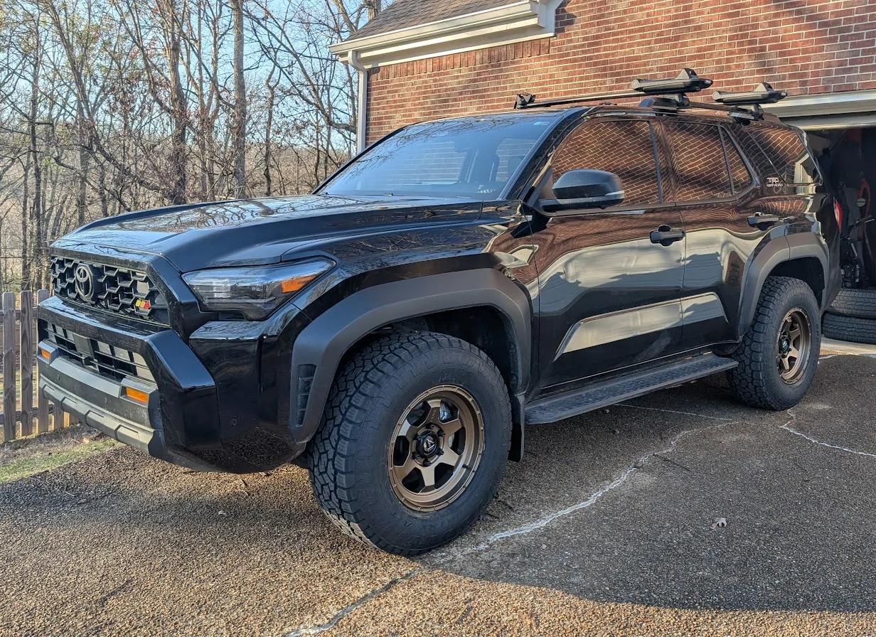 2025 4runner 6th gen Bronze Fuel Shoks/Toyo AT3s on Black ORP PXL_20251209_205138019.MP