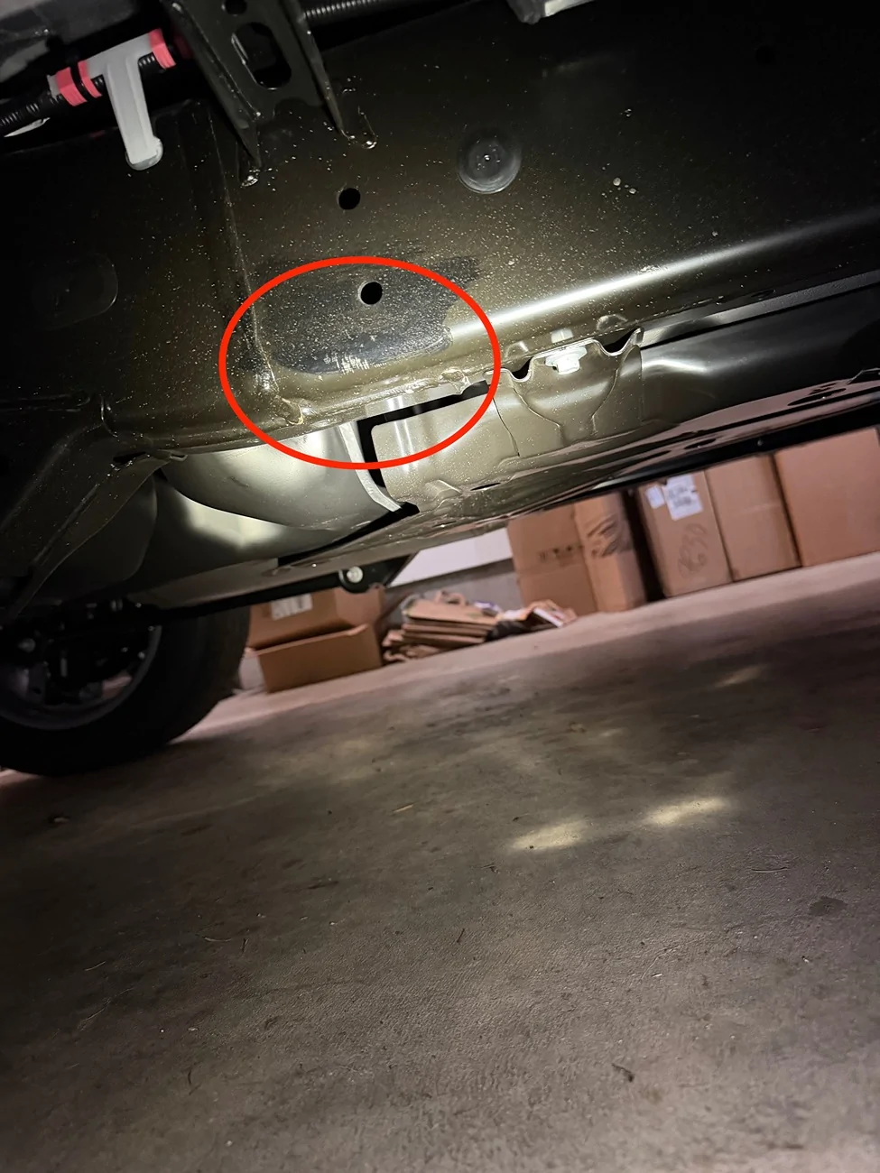 2025 4runner 6th gen Mystery frame scuffs at delivery IMG_0071