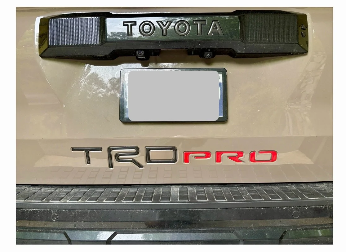 2025 4runner 6th gen TRD Pro raised inlays for back hatch IMG_4146