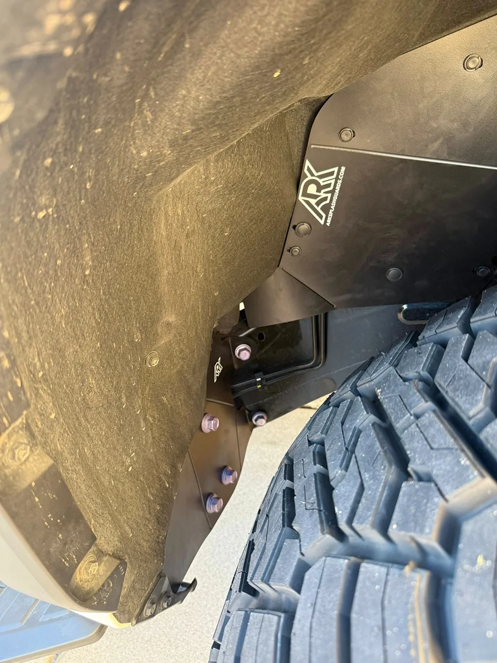 2025 4runner 6th gen Ark Splash Guards, crash bracket delete kit, ADS Suspension (Stage 3), 35's (Open Country R/T 35x12.5R17), Icon Alloy wheels Ark Splash Guards, crash bracket delete kit, ADS Suspension (Stage 3), 35's (Open Country R:T