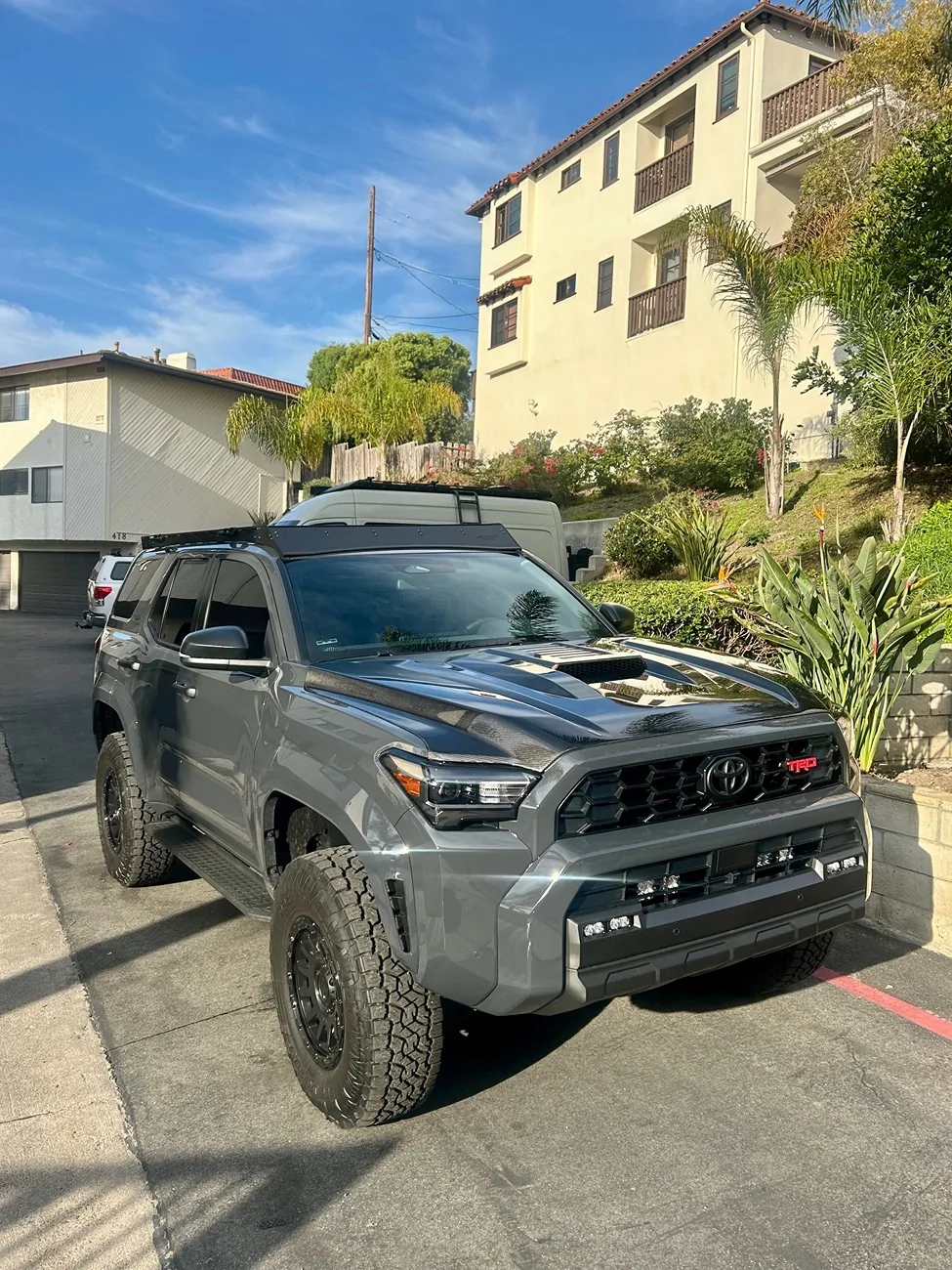 2025 4runner 6th gen Seibon Carbon Fiber Hood Upgrade installed on TRD Off-Road IMG_4217