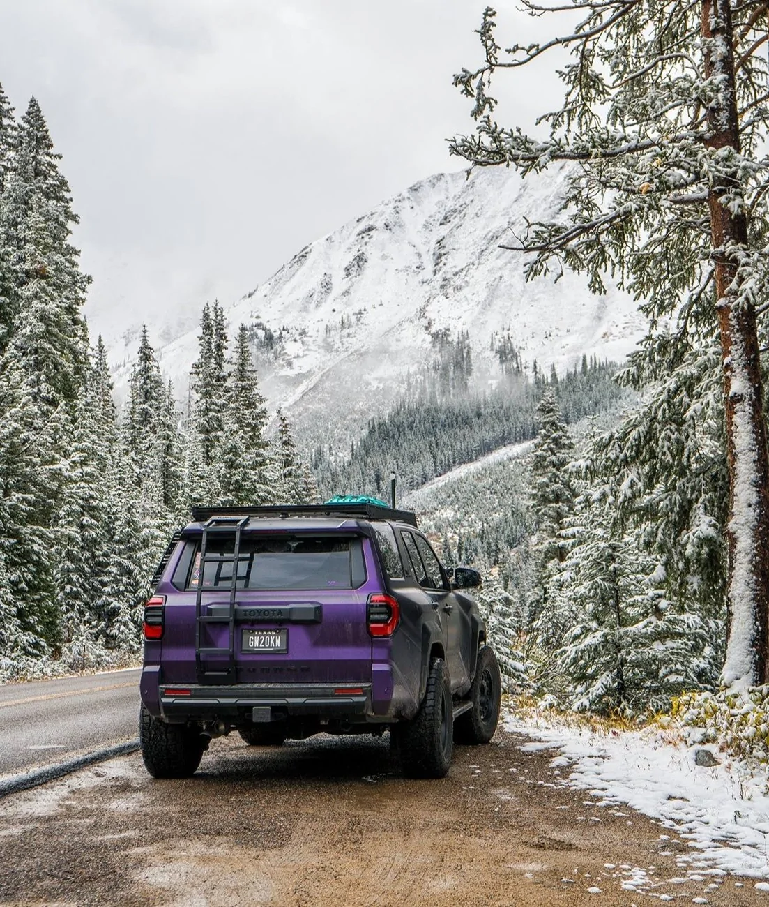 2025 4runner 6th gen Matte purple wrap, 285/70R17 Wildpeak AT4W + 17x8.5 Nomad Convoy Wheels +0 Offset, Prinsu roof rack & ladder 600319602_1952997111925769_8194740284619784462_n