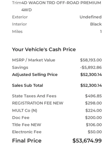 2025 4runner 6th gen Rate my deal IMG_1680