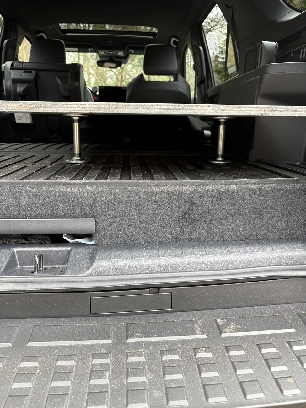 2025 4runner 6th gen Homemade sleeping platform for my ORP Hybrid feet