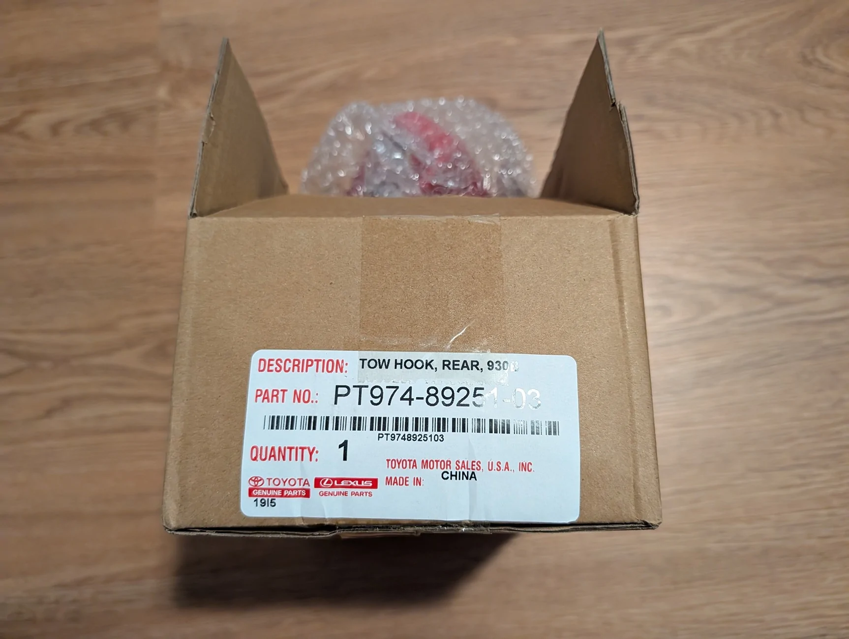 2025 4runner 6th gen Toyota OEM Rear Recovery Hook (Part number # PT974-89251-03) PXL_20251221_222337755