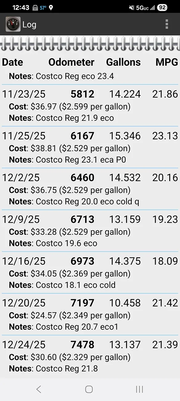 2025 4runner 6th gen Hybrid Real World MPG (iForce Max) - post your model, specs, general driving conditions, results: Screenshot_20251226_124301_FillU