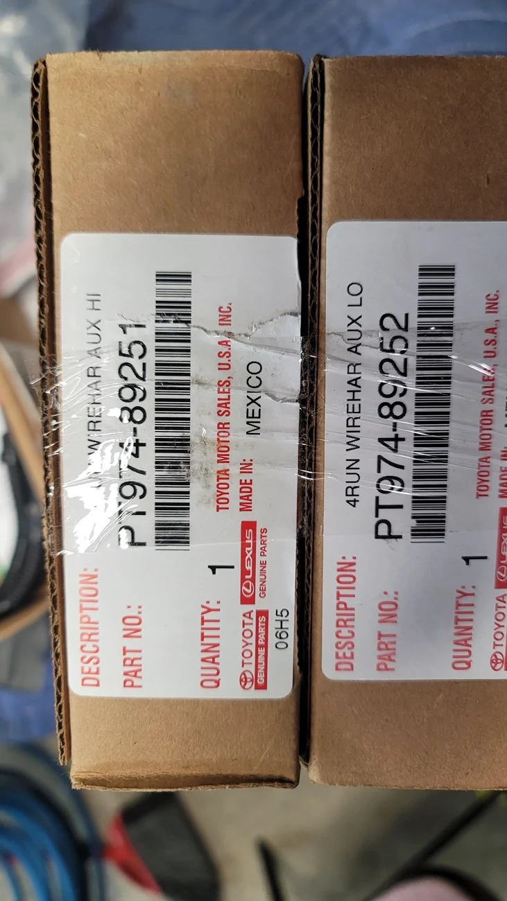 2025 4runner 6th gen Aux power low.high connector 20251228_144549