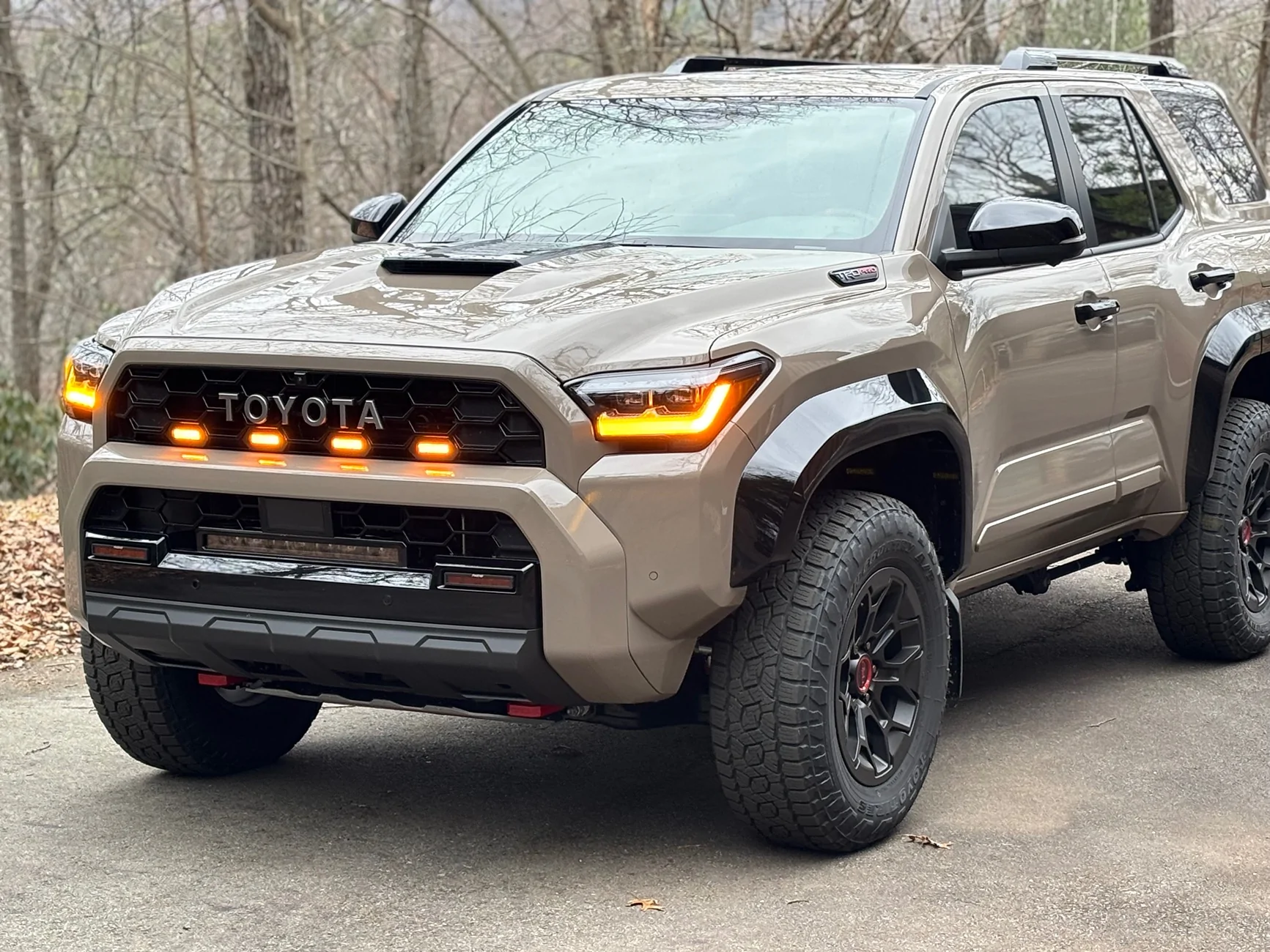 2025 4runner 6th gen New grille Raptor lights installed IMG_4289