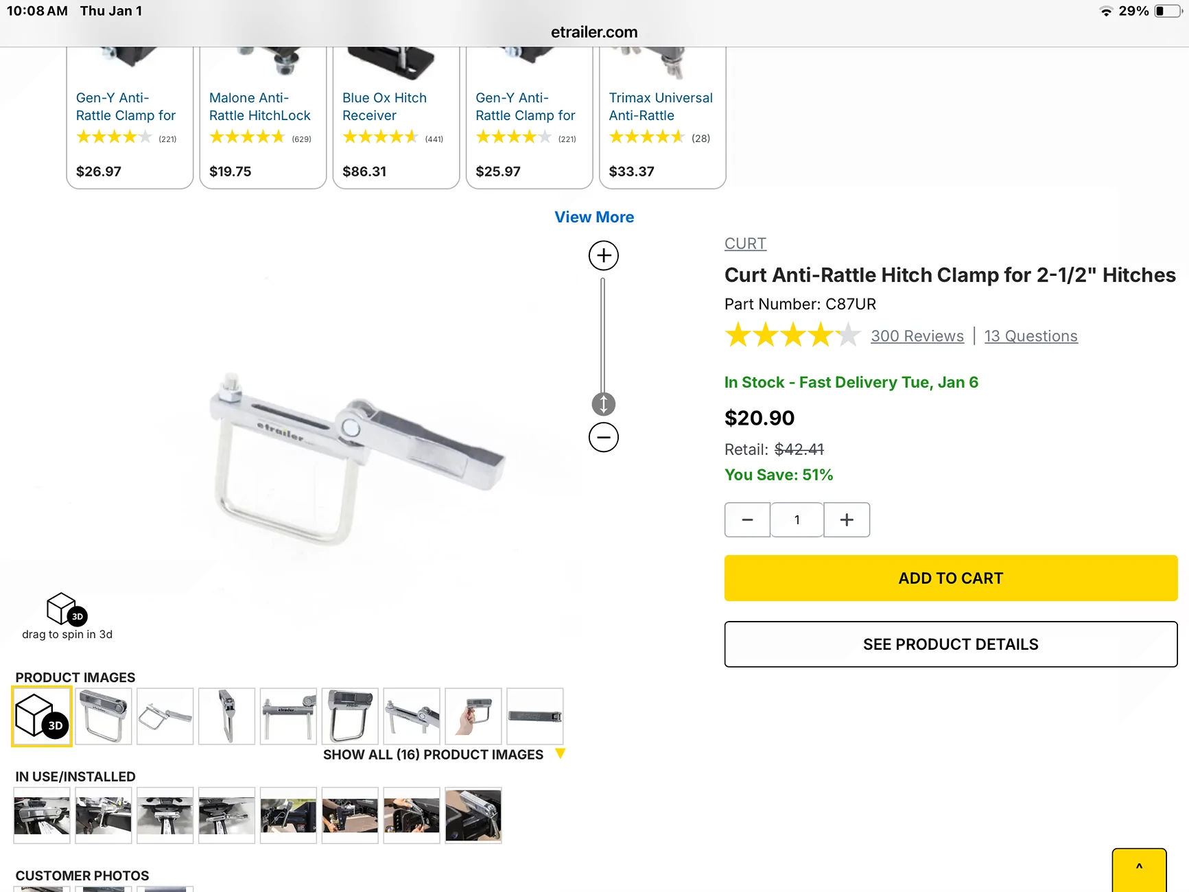 2025 4runner 6th gen Looking for an anti-rattle hitch clamp IMG_2712