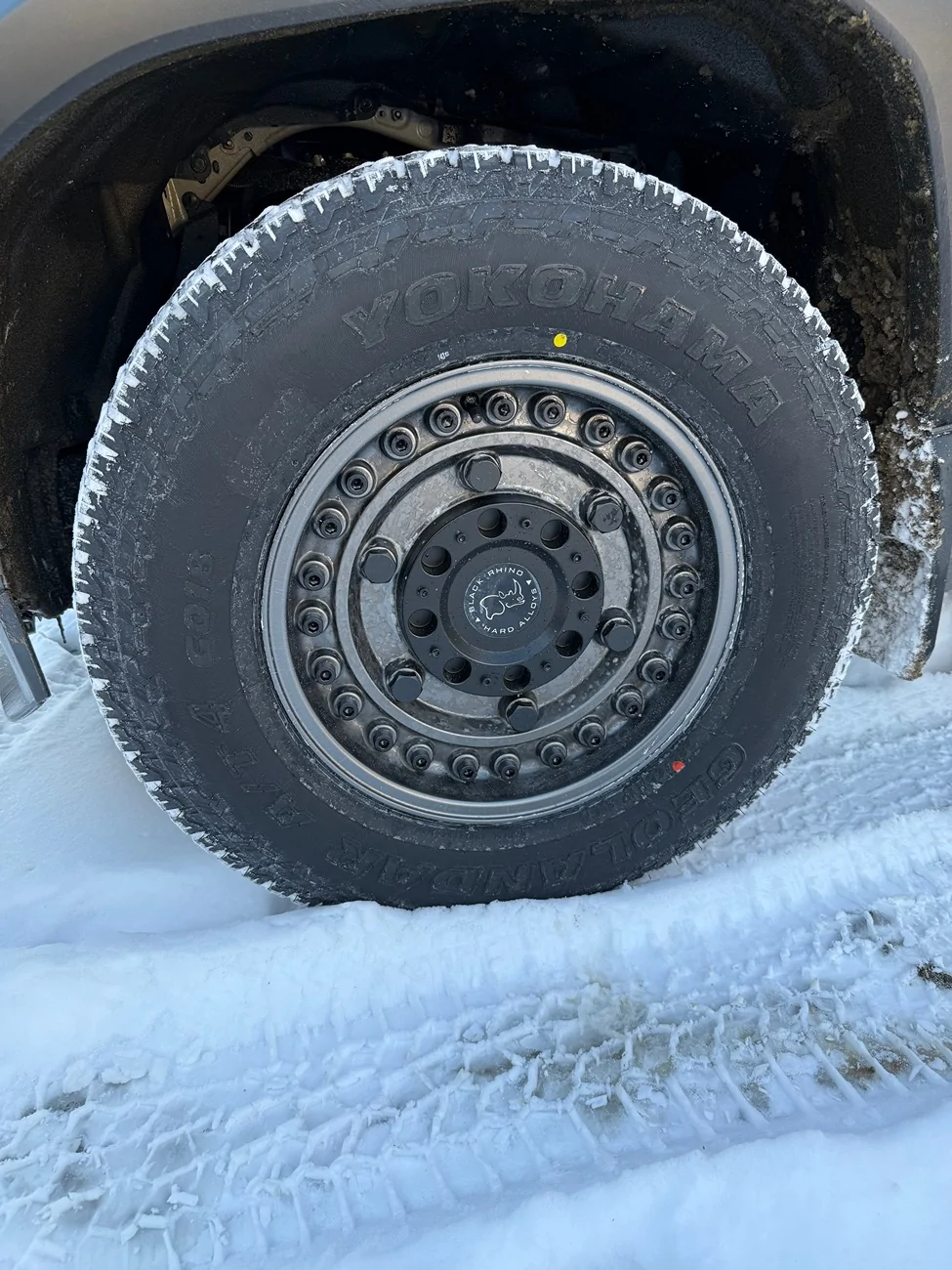 2025 4runner 6th gen Black Rhino Armory +6 Offset Wheels and 285/65/17 Yokohama Geolander A/T4 Installed IMG_3666