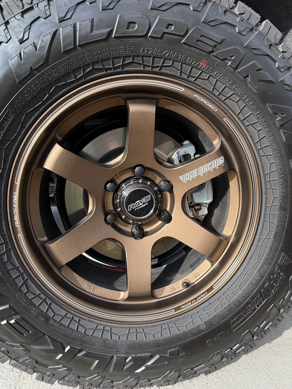 2025 4runner 6th gen For Sale: Bronze Volk TE37sb 18x8.5 +22 Falken Wildpeak A/T4W LT285/70R-18. $5,000 IMG_1994