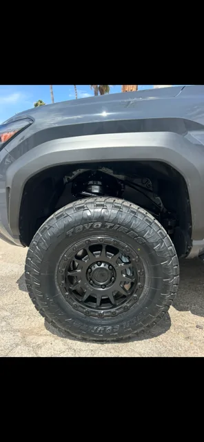 2025 4runner 6th gen FOR SALE LIKE NEW! 4 Black Fuel Fortress Wheels 17x8.5 +25 and 4 Toyo Open Country AT3 285/75/17 34" Tires IMG_4351