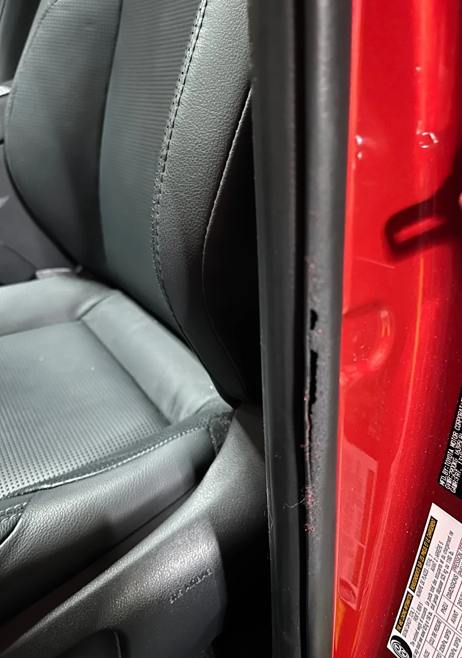 2025 4runner 6th gen Worn Driver side door seal after 6 months IMG_3198