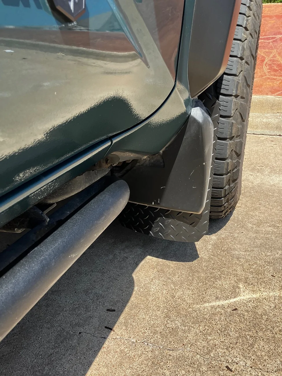 2025 4runner 6th gen Rokblokz Mud Flaps Installed on Trailhunter IMG_4246