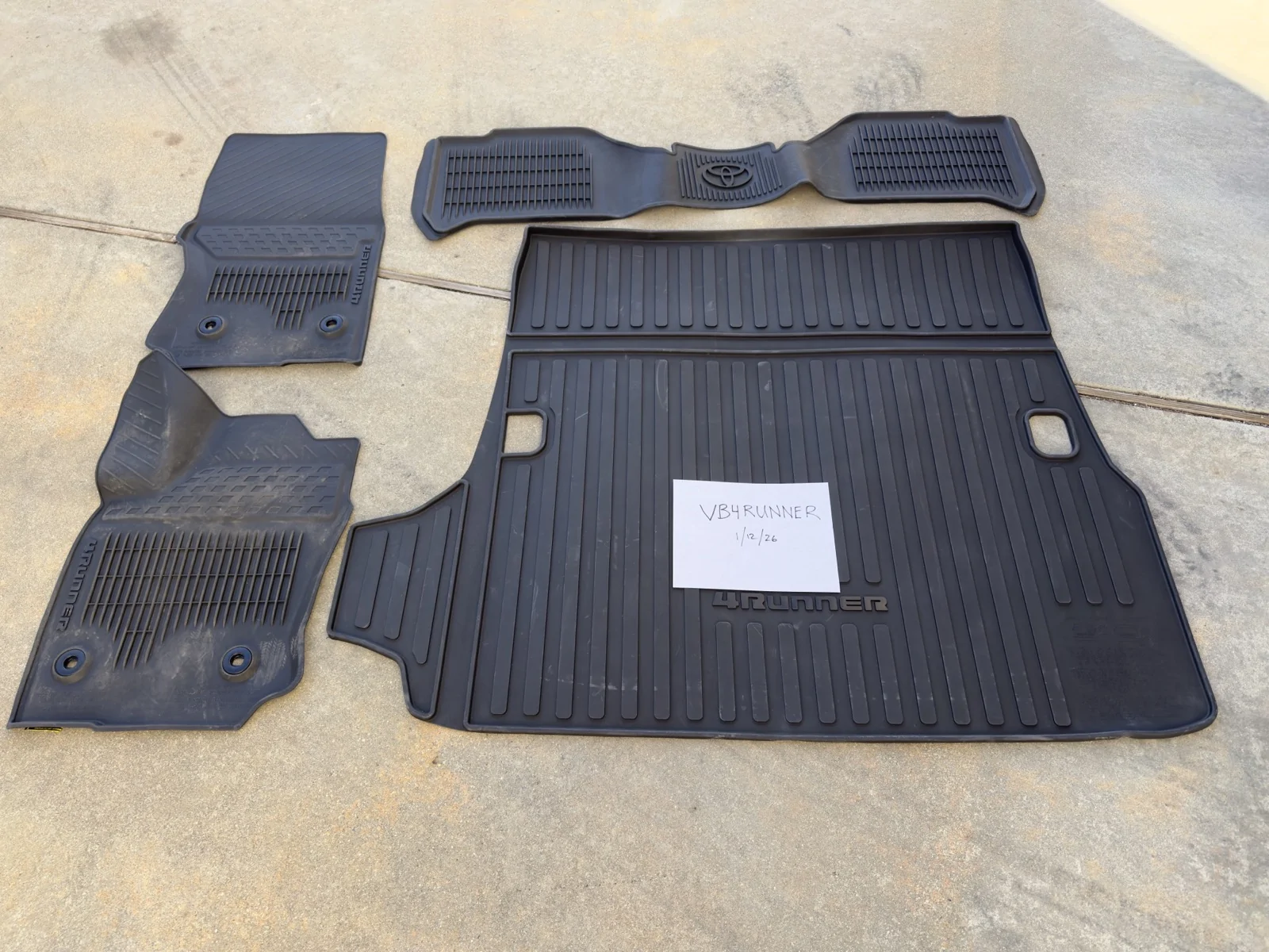 2025 4runner 6th gen FS: OEM all-weather mats (full set): FREE (pickup only) IMG_7076