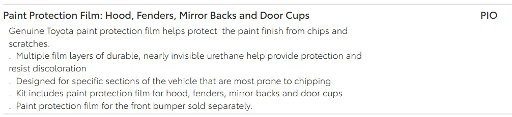 2025 4runner 6th gen Air bubbles in OEM Factory PPF (in front of rear fender) 20260114_224847