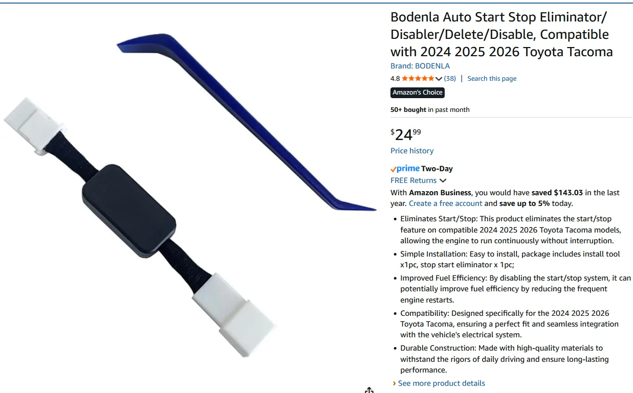 2025 4runner 6th gen Wanting to keep the engine running when coming to a stop 1768491679924-g5