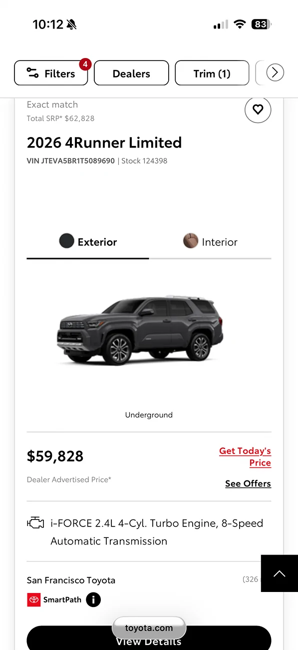 2025 4runner 6th gen Is this a hard to find 4 Runner? IMG_4079