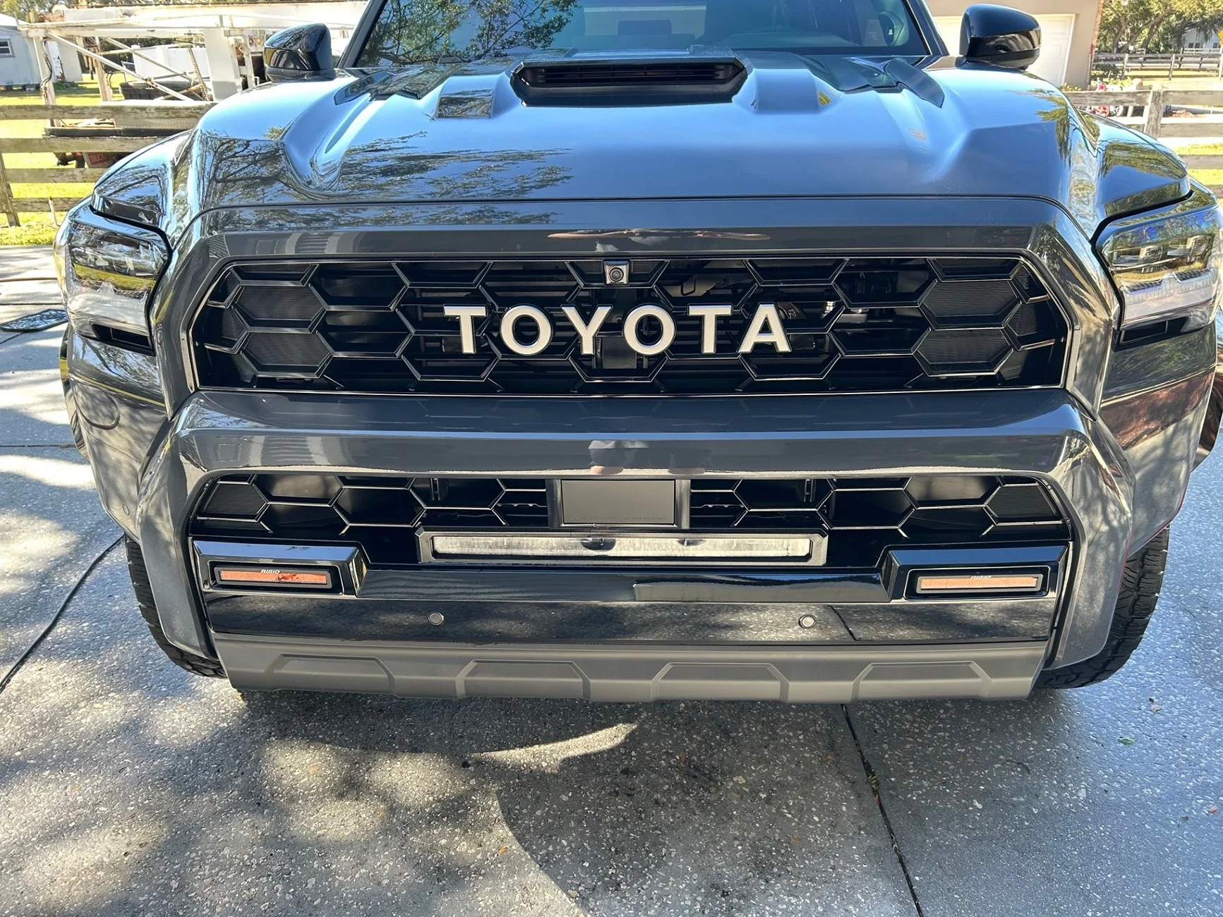 2025 4runner 6th gen Added some color to my TRD Pro: red letters overlays Old Front Grill