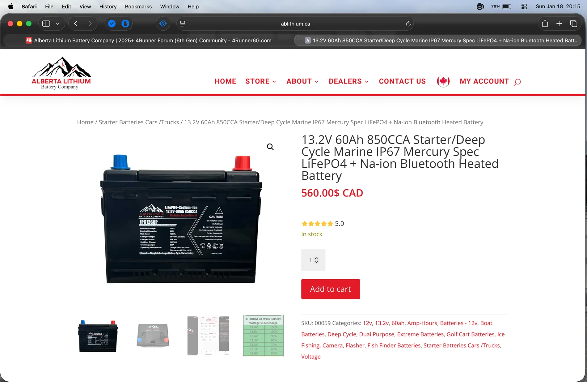 2025 4runner 6th gen Alberta Lithium Battery Company Screenshot 2026-01-18 at 20.15.57