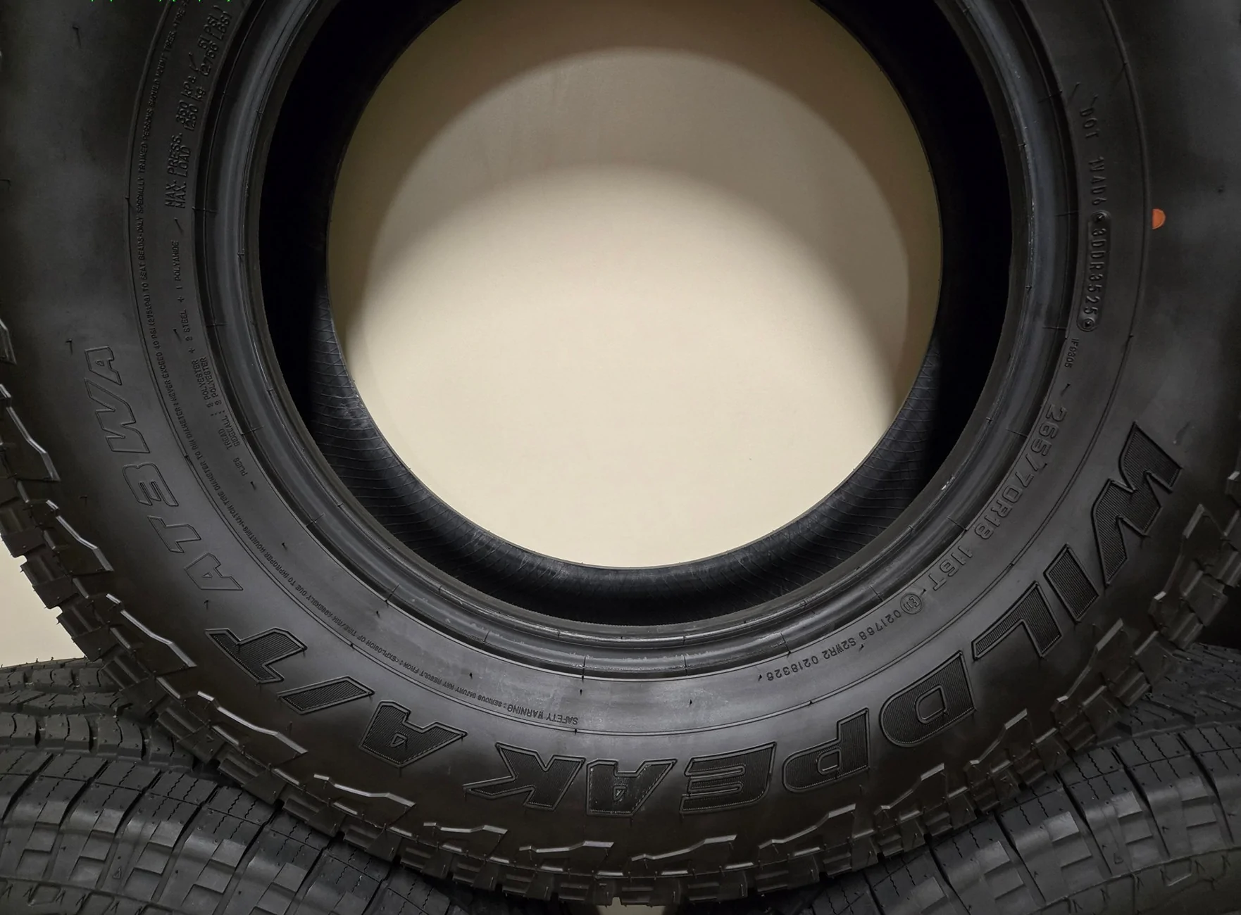 2025 4runner 6th gen WTS: 2026 TRD ORP stock tires (5) Faulken Wildpeak A/T AT3W A 265/70 R18 - 99 miles Tire Sid