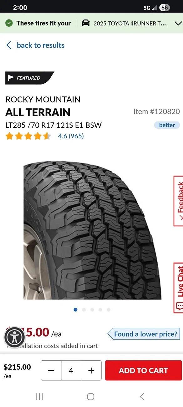 2025 4runner 6th gen Iron Man 3" lift kit, Raceline 958mc 17x8.5 +0 offset, 285/70/17, ARK mudflaps and crash bracket delete Screenshot_20260121_140034_Chrom