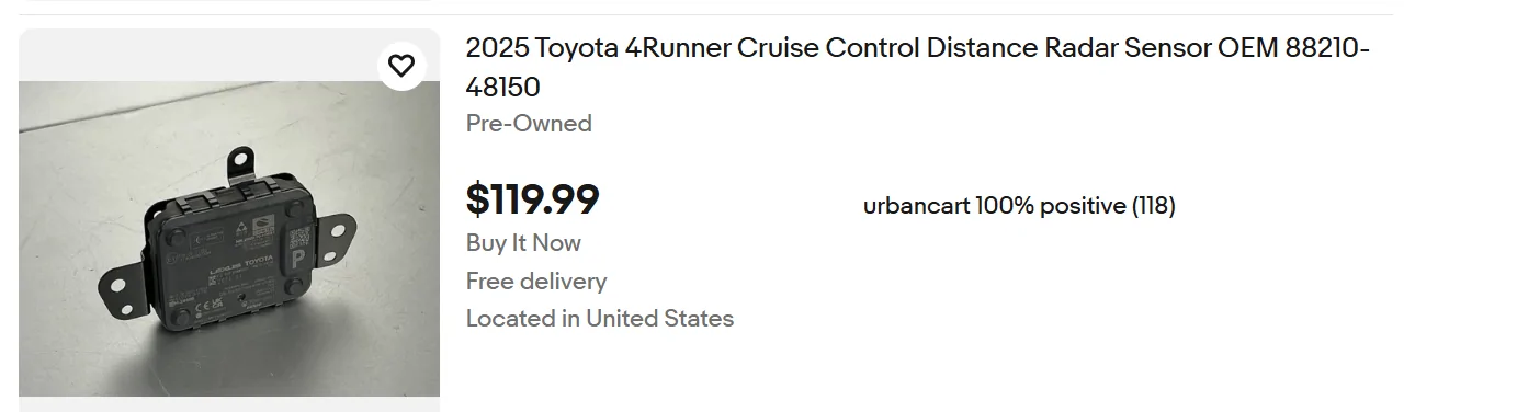 2025 4runner 6th gen Front Radar ease of theft ??? 1769095108067-s