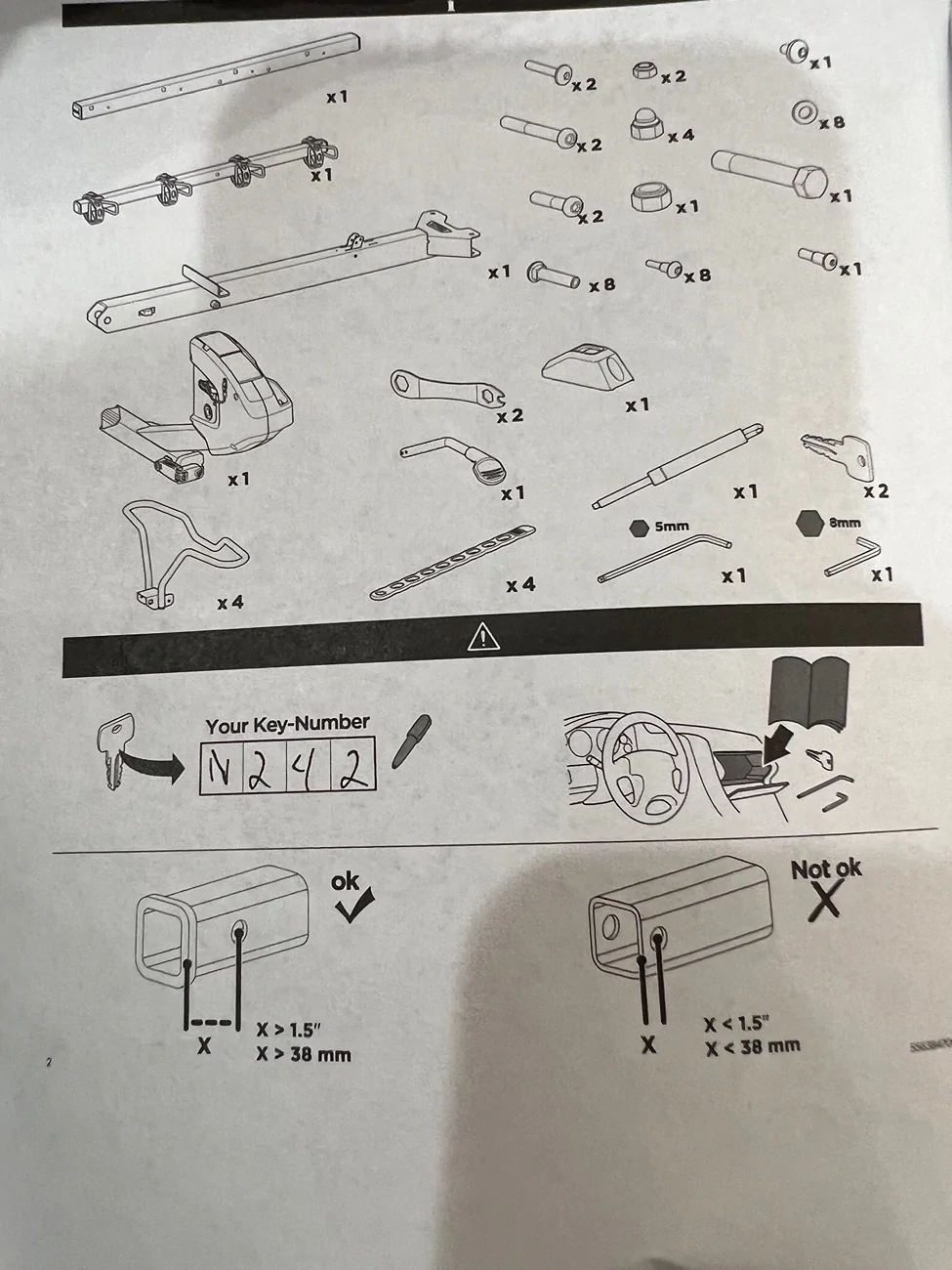 2025 4runner 6th gen Thule Revert 4 bike hitch rack: hitch issue IMG_5845