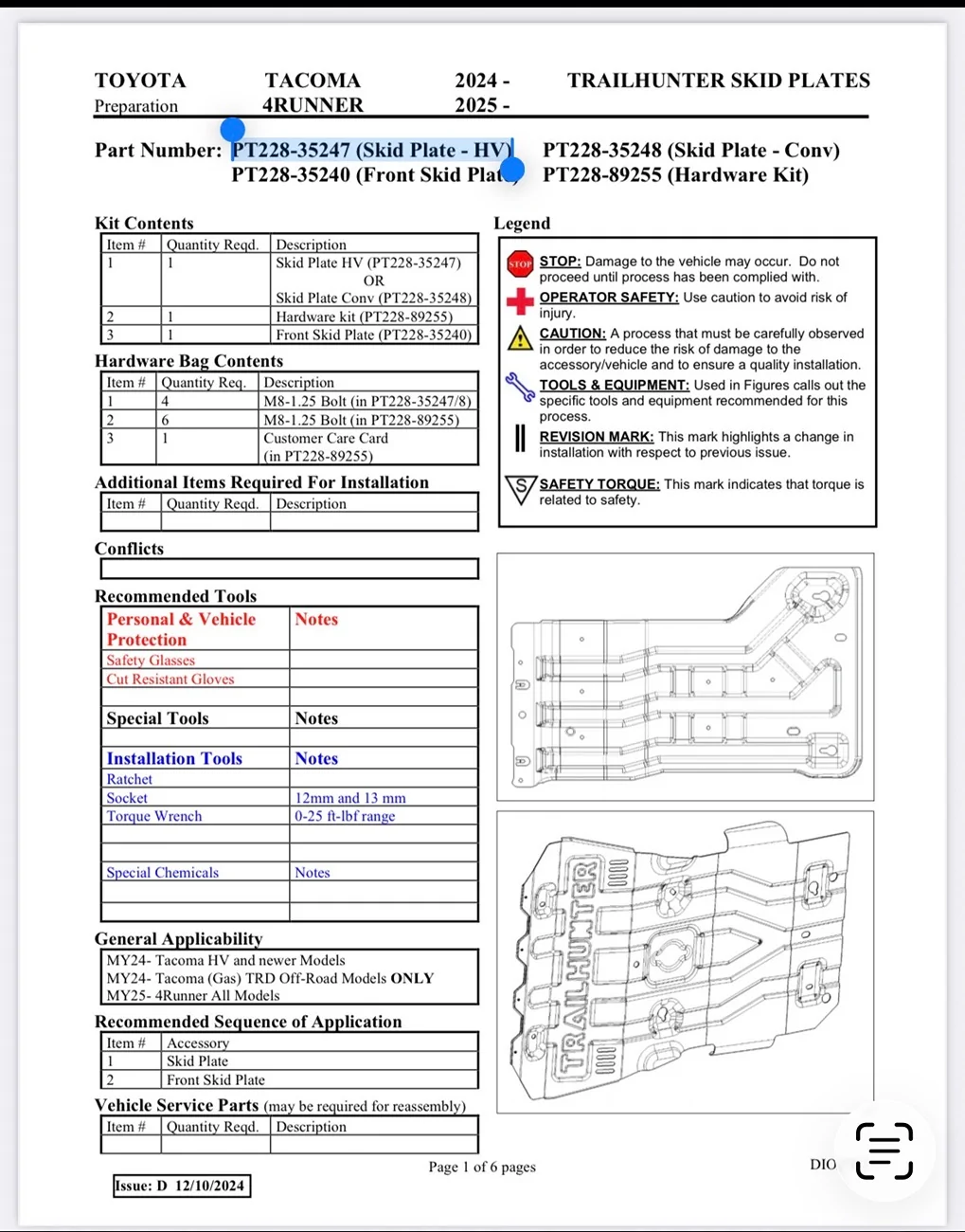 2025 4runner 6th gen Transmission & transfer case skids compatible with TRD skid plate? IMG_4581