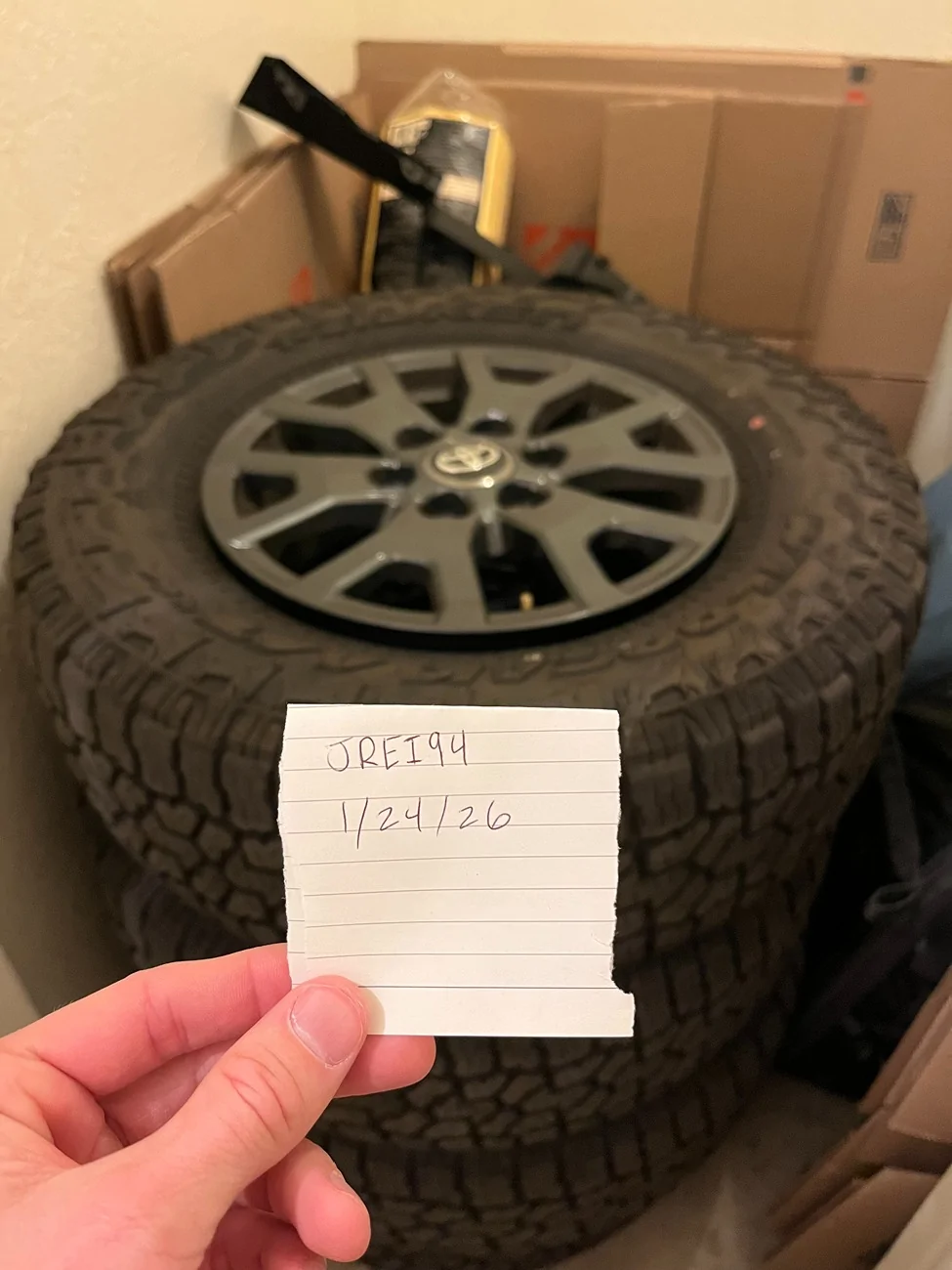 2025 4runner 6th gen Selling - SR5 17in Stock Wheels + Falken WildPeak AT4W (265/70R17) + Stock Geolandar X-CV (245/70R17) IMG_0695