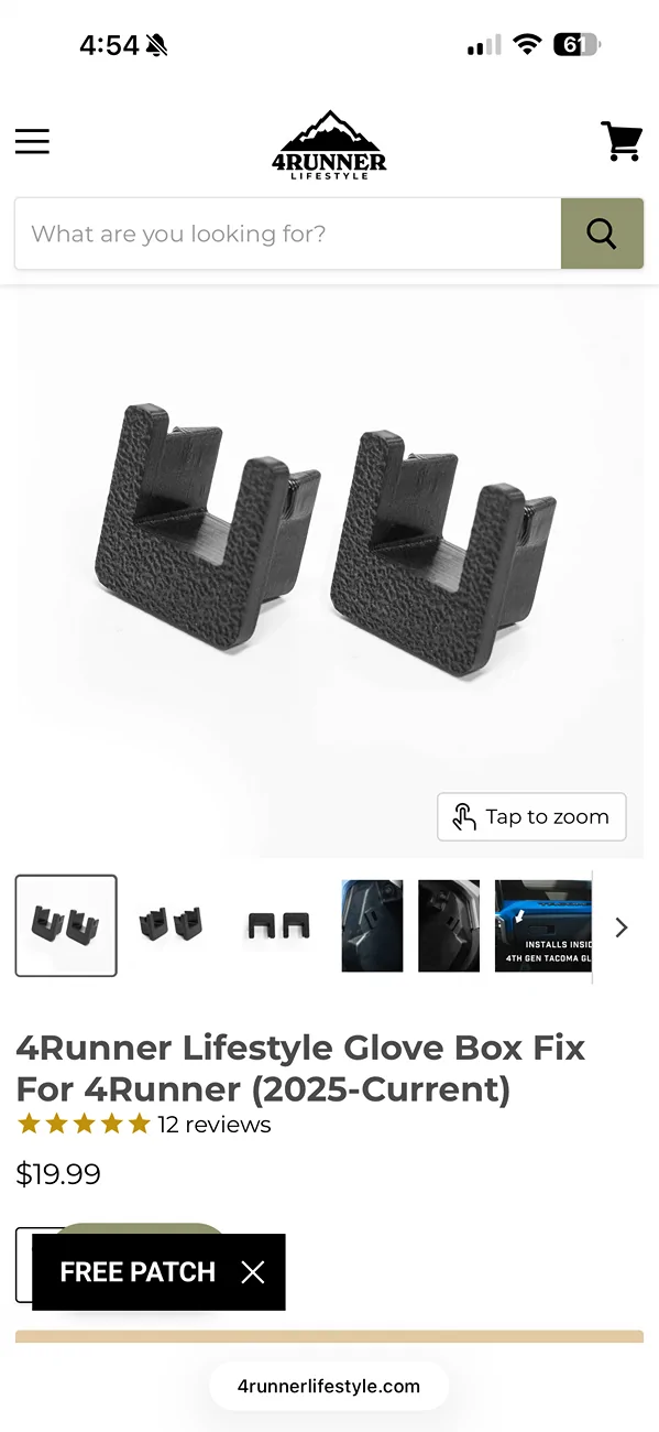 2025 4runner 6th gen Glove box latches to cure rattle (3D print) IMG_2990