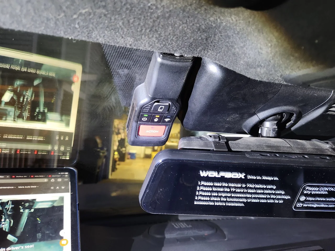 2025 4runner 6th gen WolfBox G900 Tri-Pro Rear Mirror Camera - MikeD's Install Experience & Review 20251207_171251