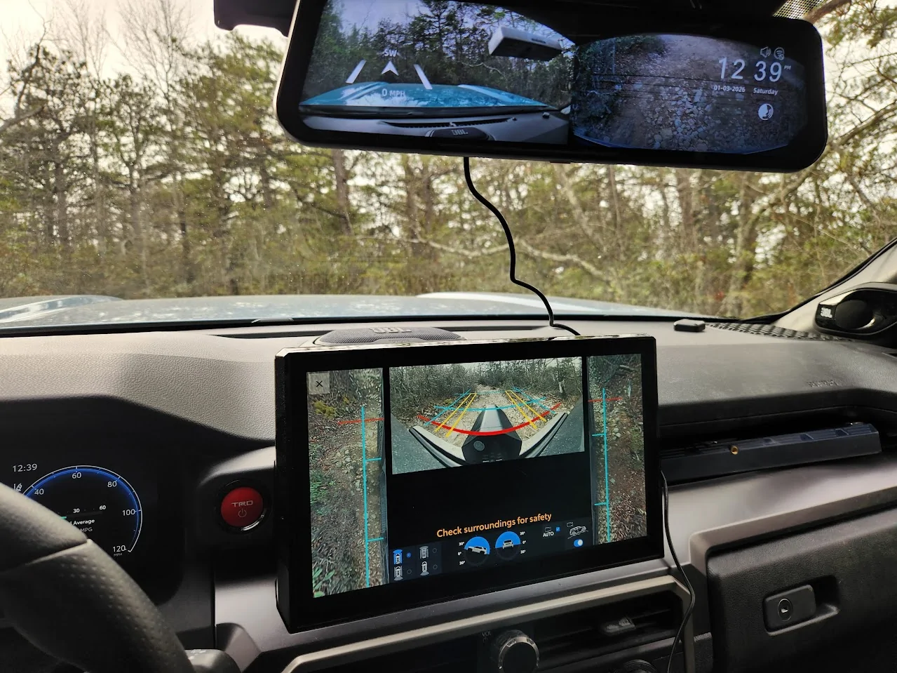 2025 4runner 6th gen WolfBox G900 Tri-Pro Rear Mirror Camera - MikeD's Install Experience & Review 20260103_123940