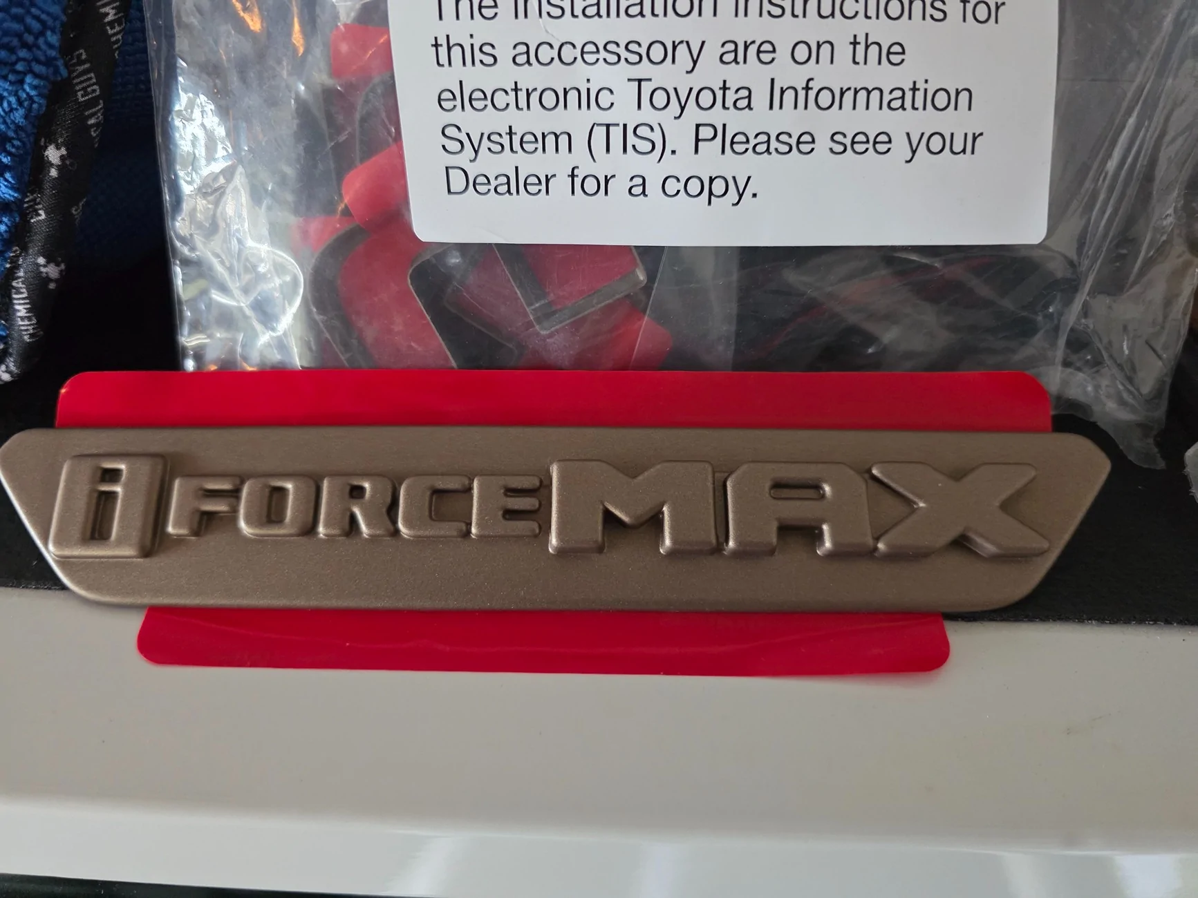 2025 4runner 6th gen OEM Trailhunter Bronze Badge Overlays - Partially Installed (on Hood and Lift Gate) 20260130_155519