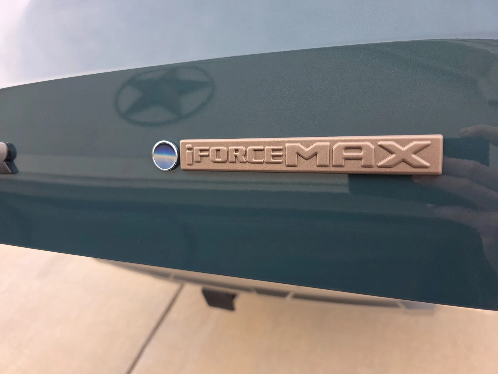 2025 4runner 6th gen OEM Trailhunter Bronze Badge Overlays - Partially Installed (on Hood and Lift Gate) 20260130_163128