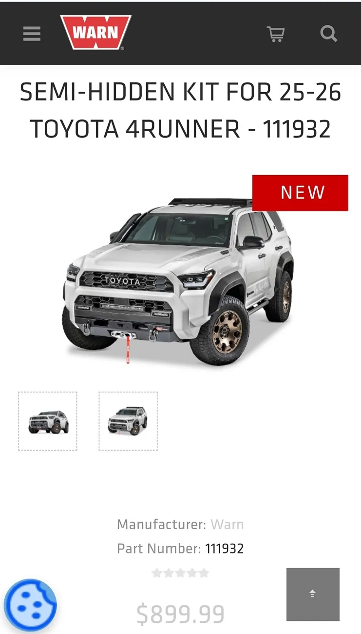 2025 4runner 6th gen WARN Semi-Hidden Winch kit for 2025+ 4Rrunner 6th gen! NOW AVAILABLE  !! Screenshot_20260202_161457_Chrom