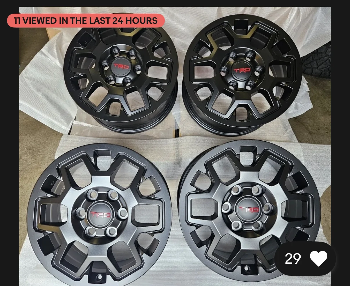 2025 4runner 6th gen 17" / 18" Tacoma Wheels (TRD Off-Road 4th gen) fit the 4Runner 6th gen View Item