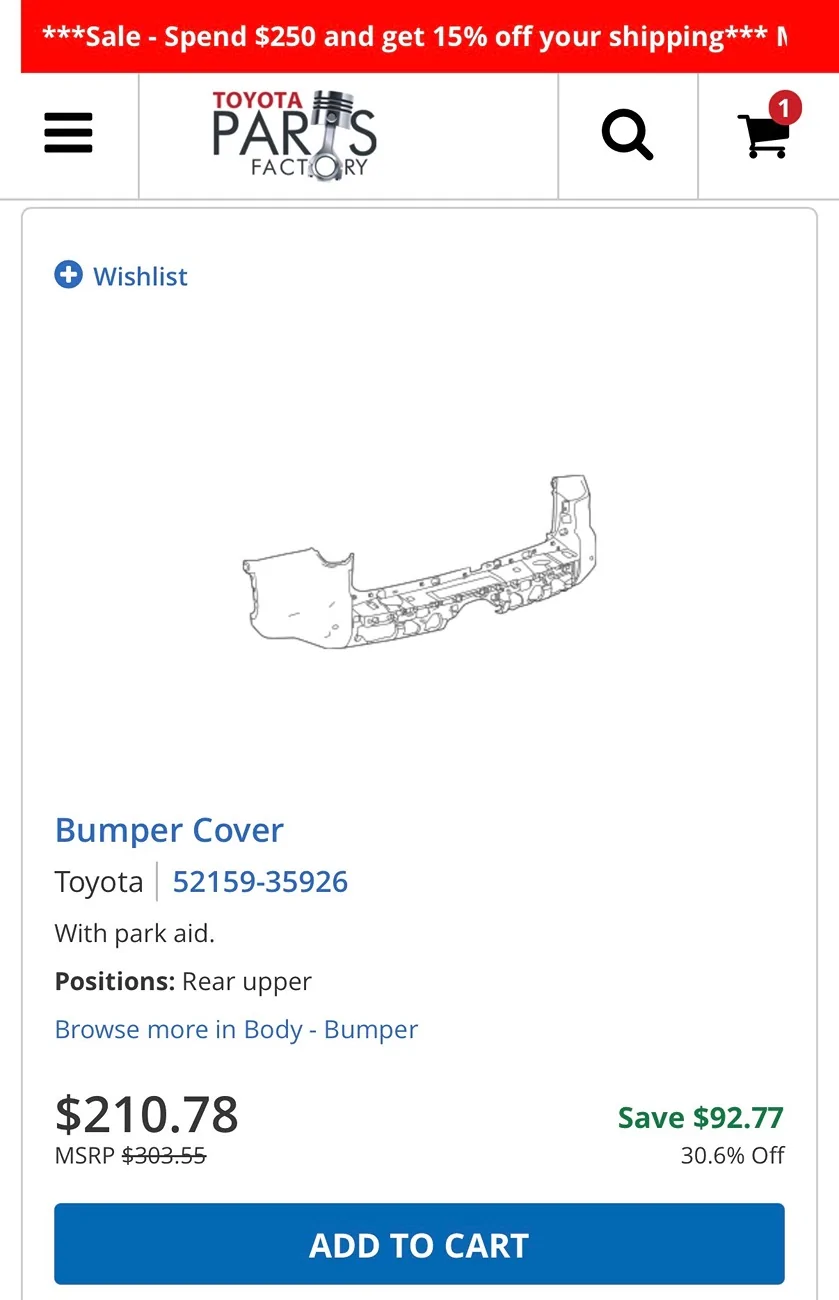 2025 4runner 6th gen What is this lower rear quarter panel part called & part number? (in heritage blue) IMG_4248