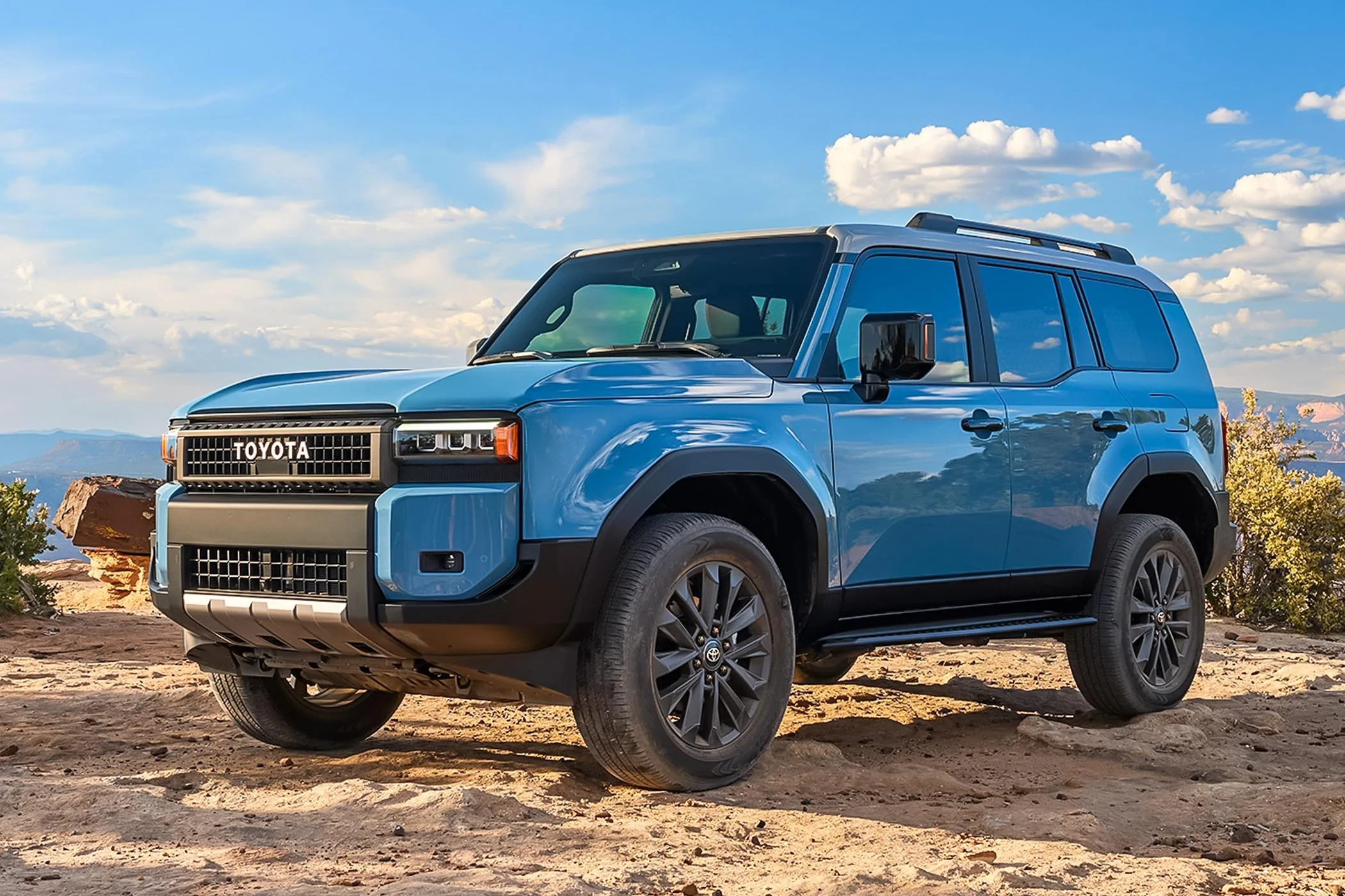 2025 4runner 6th gen 2025 4Runner official first photo teaser by Toyota! (in Heritage Blue). Jan 4, 2025 release date hint?! 2024_Toyota_Land_Cruiser_002